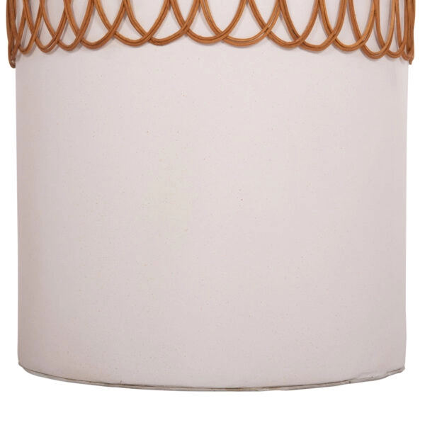 ΤΡΑΠΕΖΙ ΤΡΑΠΕΖΑΡΙΑΣ PRILEP HM18159.02 FIBER CEMENT ΛΕΥΚΟ & RATTAN--Φ60x76,5Υεκ