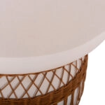 ΤΡΑΠΕΖΙ ΤΡΑΠΕΖΑΡΙΑΣ PRILEP HM18159.02 FIBER CEMENT ΛΕΥΚΟ & RATTAN--Φ60x76,5Υεκ