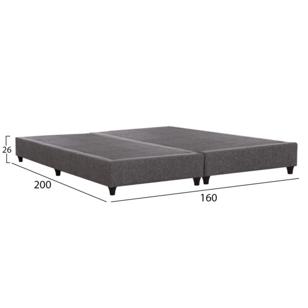 ΥΠΟΣΤΡΩΜΑ/ΚΡΕΒΑΤΙ KING-SIZE SIGGY HM21218 ΓΚΡΙ ΥΦΑΣΜΑ--ΓΙΑ 180x200εκ.