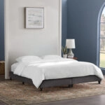 ΥΠΟΣΤΡΩΜΑ/ΚΡΕΒΑΤΙ ΥΠΕΡΔΙΠΛΟ SIGGY HM21217 ΓΚΡΙ ΥΦΑΣΜΑ--ΓΙΑ 160x200εκ.