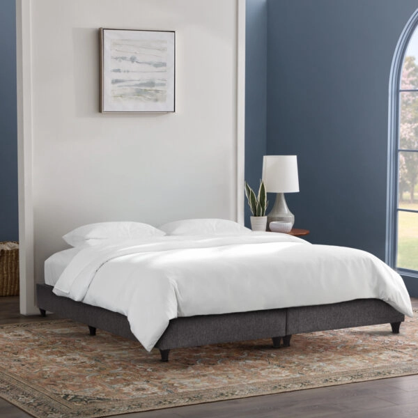 ΥΠΟΣΤΡΩΜΑ/ΚΡΕΒΑΤΙ ΥΠΕΡΔΙΠΛΟ SIGGY HM21217 ΓΚΡΙ ΥΦΑΣΜΑ--ΓΙΑ 160x200εκ.