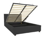 Κρεβάτι Molito  ανθρακί βελούδο με αποθηκευτικό χώρο120x200εκ