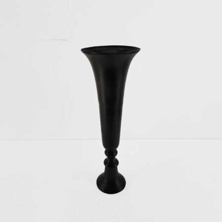 FLORES ΒΑΖΟ 19x19x55cm ΑΛΟΥΜΙΝΙΟ ΜΑΥΡΟ