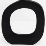 ABSTRACT OVAL ΒΑΖΟ 31x5x41 ΑΛΟΥΜΙΝΙΟ ΜΑΥΡΟ