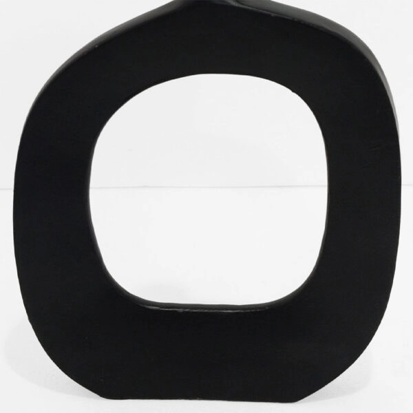 ABSTRACT OVAL ΒΑΖΟ 31x5x41 ΑΛΟΥΜΙΝΙΟ ΜΑΥΡΟ