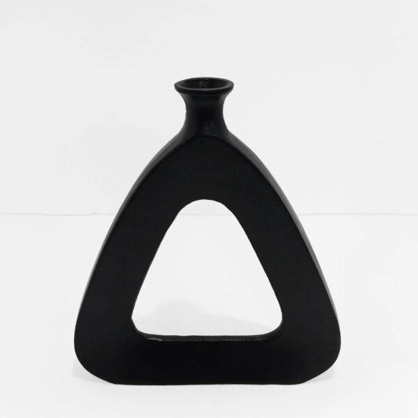 ABSTRACT TRIANGLE ΒΑΖΟ 33x5x38 ΑΛΟΥΜΙΝΙΟ ΜΑΥΡΟ