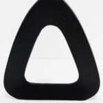 ABSTRACT TRIANGLE ΒΑΖΟ 33x5x38 ΑΛΟΥΜΙΝΙΟ ΜΑΥΡΟ