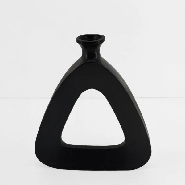 ABSTRACT TRIANGLE ΒΑΖΟ 27x5x32 ΑΛΟΥΜΙΝΙΟ ΜΑΥΡΟ