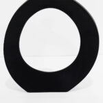 ABSTRACT CIRCLE ΒΑΖΟ 37x5x45 ΑΛΟΥΜΙΝΙΟ ΜΑΥΡΟ