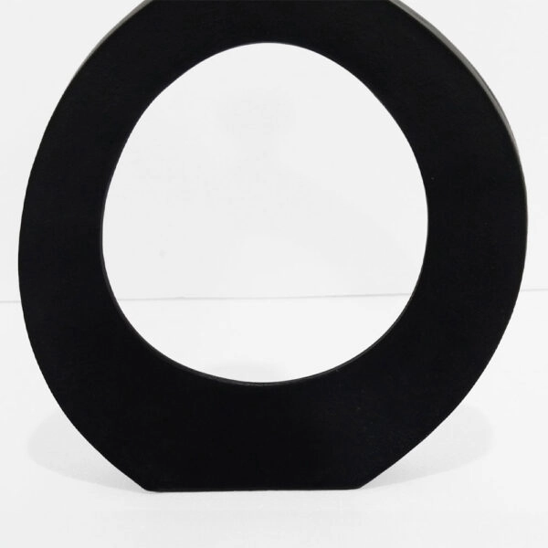 ABSTRACT CIRCLE ΒΑΖΟ 37x5x45 ΑΛΟΥΜΙΝΙΟ ΜΑΥΡΟ