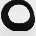 ABSTRACT CIRCLE ΒΑΖΟ 26x4x31 ΑΛΟΥΜΙΝΙΟ ΜΑΥΡΟ