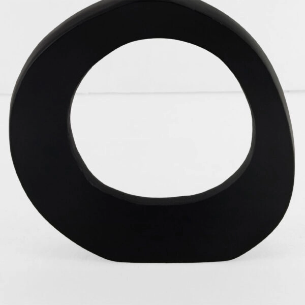 ABSTRACT CIRCLE ΒΑΖΟ 26x4x31 ΑΛΟΥΜΙΝΙΟ ΜΑΥΡΟ