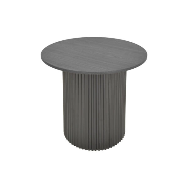 Βοηθητικό τραπέζι Dovel mdf-μέταλλο σε μαύρη απόχρωση Φ50x50εκ