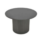 Τραπέζι σαλονιού Dovel  mdf-μεταλλο σε μαύρη απόχρωση Φ70x45εκ