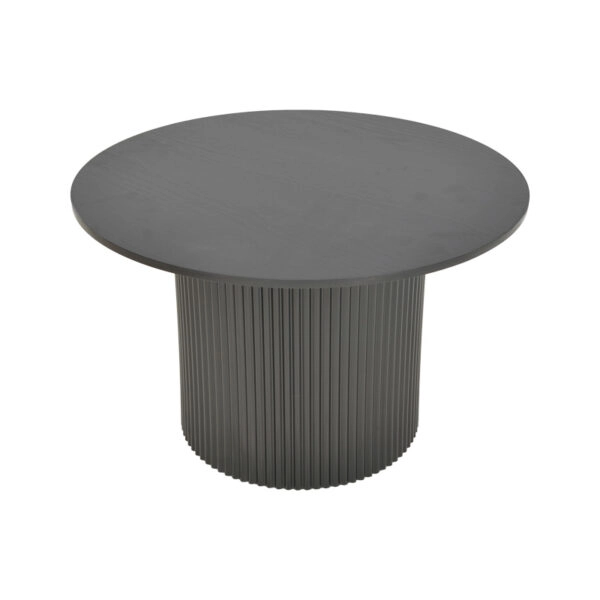 Τραπέζι σαλονιού Dovel  mdf-μεταλλο σε μαύρη απόχρωση Φ70x45εκ