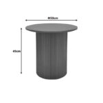 Βοηθητικό τραπέζι Dovel mdf σε sonoma -μαύρο μέταλλο Φ50x50εκ