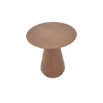 Τραπέζι σαλονιού Donda  mdf-μέταλλο σε καρυδί απόχρωση Φ60x46εκ