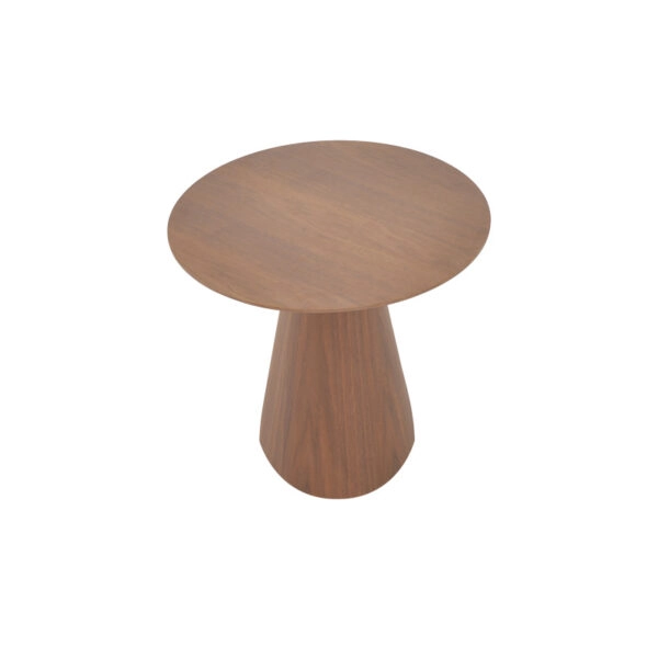 Τραπέζι σαλονιού Donda  mdf-μέταλλο σε καρυδί απόχρωση Φ60x46εκ