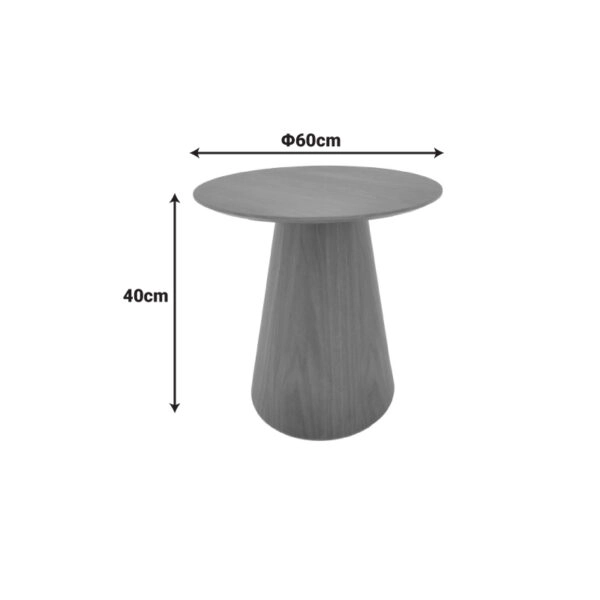 Τραπέζι σαλονιού Donda mdf-μέταλλο σε sonoma απόχρωση Φ60x46εκ