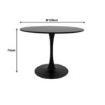 Tραπέζι Balou mdf σε μαύρη απόχρωση Φ120x73εκ