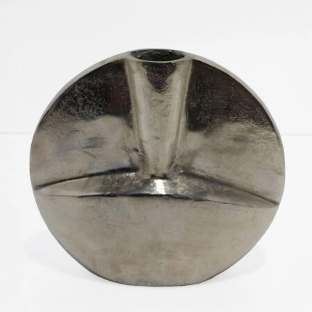 KALIA ΒΑΖΟ 27x8x27cm ΑΛΟΥΜΙΝΙΟ SILVER NICKEL