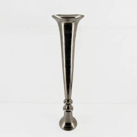 FLORES ΒΑΖΟ 26x26x115cm ΑΛΟΥΜΙΝΙΟ SILVER NICKEL