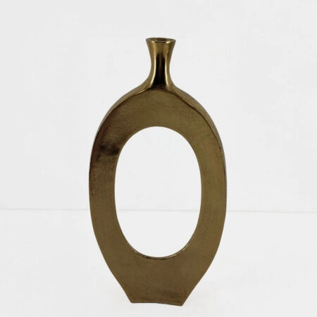 ABSTRACT ΒΑΖΟ 25x5x50cm ΑΛΟΥΜΙΝΙΟ ΧΡΥΣΟ