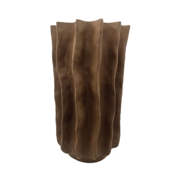 FOLDA ΒΑΖΟ 22x22x38 POLYRESIN ΚΑΦΕ ΣΚΟΥΡΟ