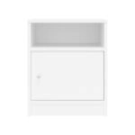 Κομοδίνο Foly με ένα ντουλάπι σε λευκή απόχρωση 40x40x50εκ