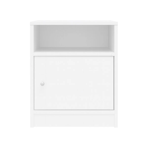 Κομοδίνο Foly με ένα ντουλάπι σε λευκή απόχρωση 40x40x50εκ