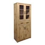Βιτρίνα-ντουλάπα Nisso  σε oak απόχρωση 80x40x183.5εκ