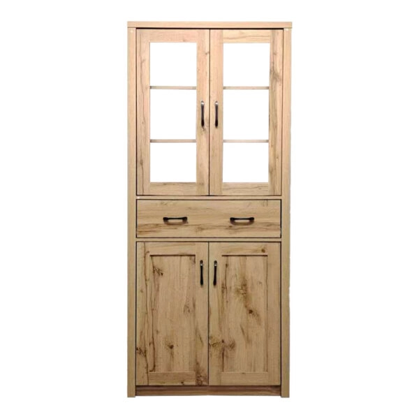 Βιτρίνα-ντουλάπα Nisso  σε oak απόχρωση 80x40x183.5εκ
