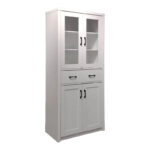 Βιτρίνα-ντουλάπα Nisso σε λευκή απόχρωση 80x40x183.5εκ