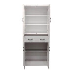 Βιτρίνα-ντουλάπα Nisso σε λευκή απόχρωση 80x40x183.5εκ