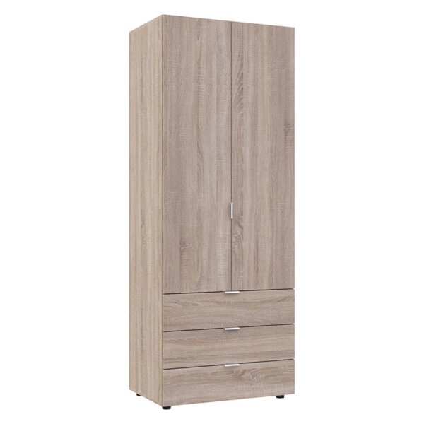 Ντουλάπα ρούχων Lila  δίφυλλη sonoma 77.5x49.5x203.5εκ