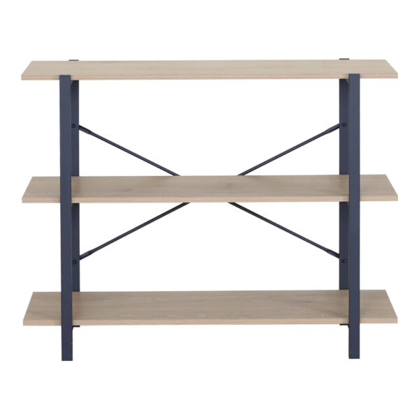 Επιδαπέδια ραφιέρα Nebranzo  σε oak απόχρωση με μαύρο μέταλλο 106x35x80εκ