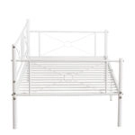 Καναπές Κρεβάτι ArteLibre CIMARRON Λευκό Μέταλλο Για Στρώμα 90x190cm