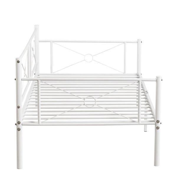 Καναπές Κρεβάτι ArteLibre CIMARRON Λευκό Μέταλλο Για Στρώμα 90x190cm