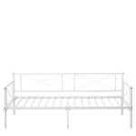 Καναπές Κρεβάτι ArteLibre CIMARRON Λευκό Μέταλλο Για Στρώμα 90x190cm