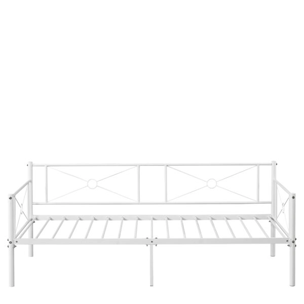 Καναπές Κρεβάτι ArteLibre CIMARRON Λευκό Μέταλλο Για Στρώμα 90x190cm