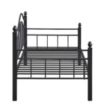 Καναπές Κρεβάτι ArteLibre PECOS Μαύρο Μέταλλο Για Στρώμα 90x190cm