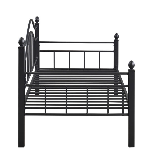 Καναπές Κρεβάτι ArteLibre PECOS Μαύρο Μέταλλο Για Στρώμα 90x190cm