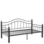 Καναπές Κρεβάτι ArteLibre PECOS Μαύρο Μέταλλο Για Στρώμα 90x190cm