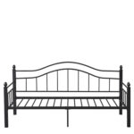 Καναπές Κρεβάτι ArteLibre PECOS Μαύρο Μέταλλο Για Στρώμα 90x190cm