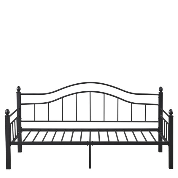 Καναπές Κρεβάτι ArteLibre PECOS Μαύρο Μέταλλο Για Στρώμα 90x190cm