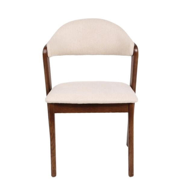 Καρέκλα Τραπεζαρίας ArteLibre ISMENE Μπεζ/Καρυδί Ξύλο/Ύφασμα 52.5x56x83cm