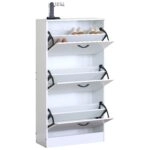 Παπουτσοθήκη ArteLibre BRANTLEY Λευκό Μοριοσανίδα 60x24x116cm