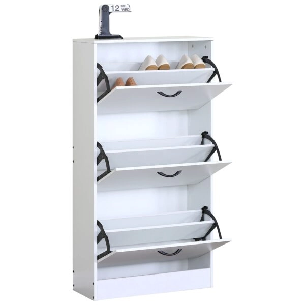 Παπουτσοθήκη ArteLibre BRANTLEY Λευκό Μοριοσανίδα 60x24x116cm