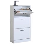 Παπουτσοθήκη ArteLibre BRANTLEY Λευκό Μοριοσανίδα 60x24x116cm