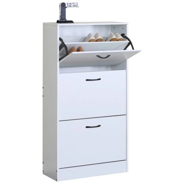 Παπουτσοθήκη ArteLibre BRANTLEY Λευκό Μοριοσανίδα 60x24x116cm